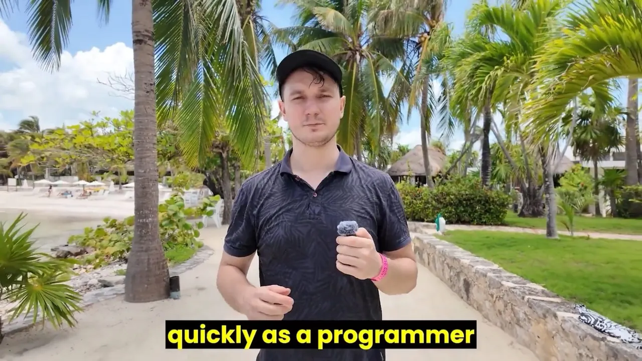 Patryk Karpinski explaining the Mandatory Briefing on camera