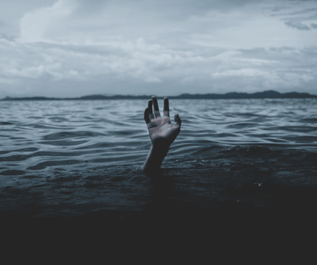 person afraid of applying drowns