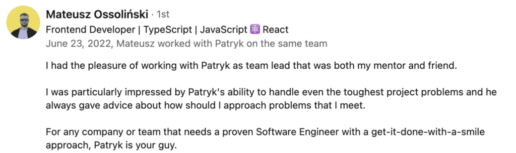 testimonial rockstar programmer kickoff program