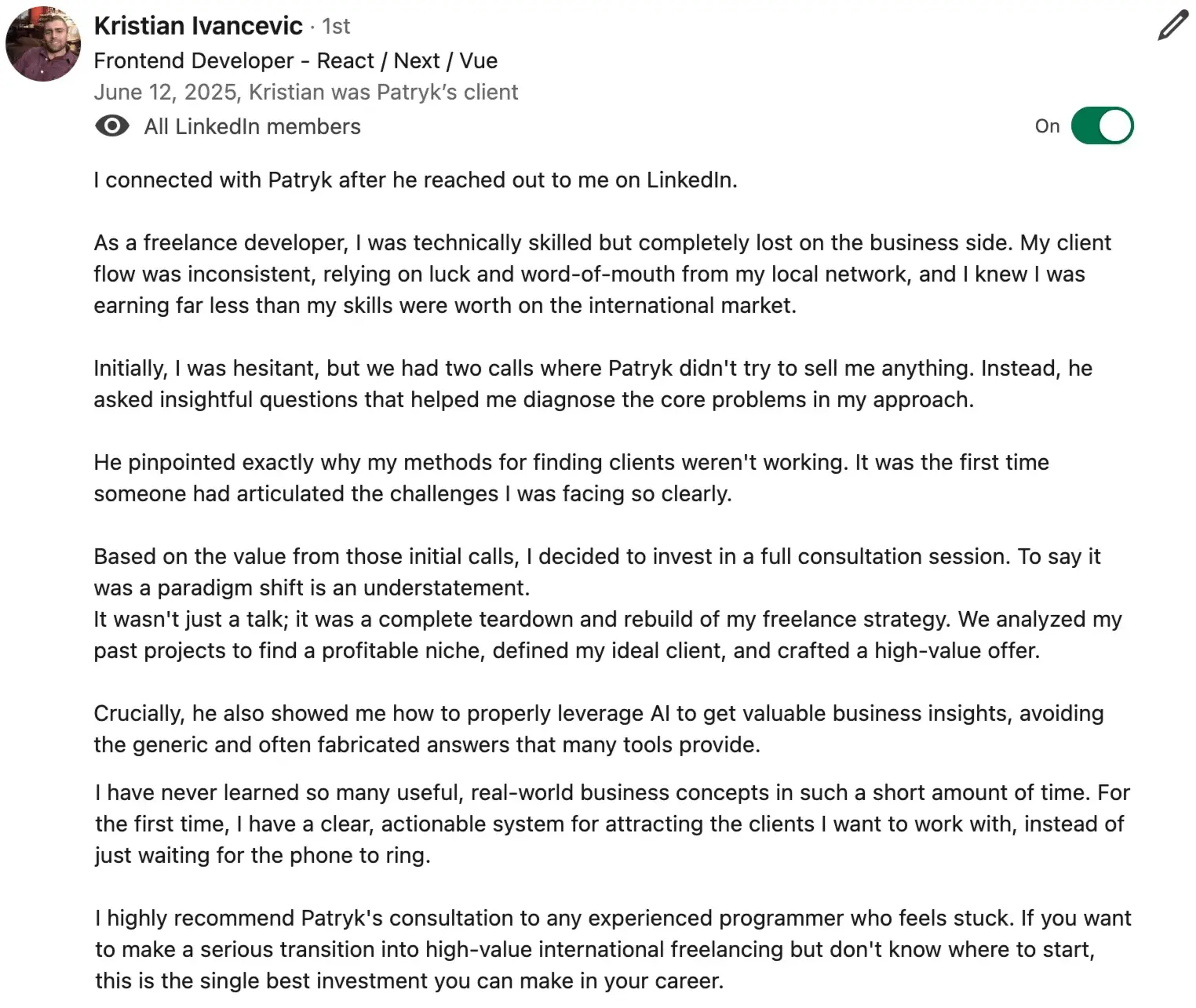 opinion about rockstar programmer method from a front end developer from Croatia