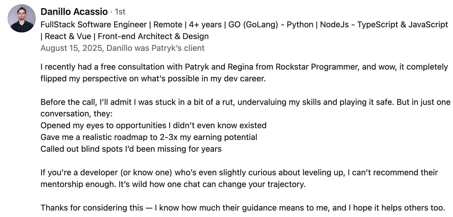Danilo, a developer from Brazil, explains how the program improved his employability, a key for tech professionals in growing markets.